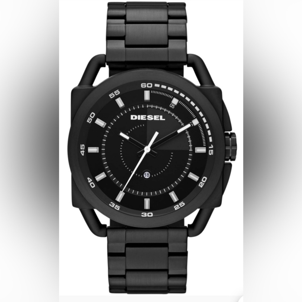 Men's Diesel Descender Blackout Date Display Watch DZ1580